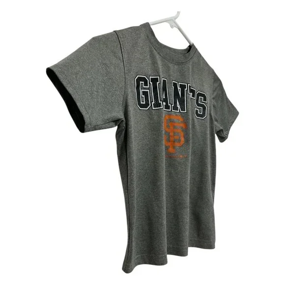San Francisco Giants Boys Size S 6/7 T-Shirt Gray Short Sleeve Athletic Baseball - Picture 7 of 12